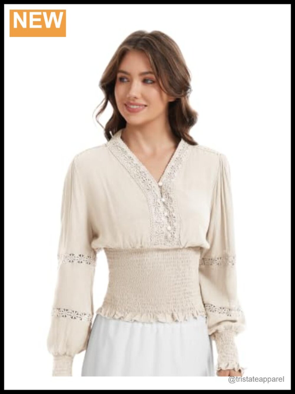 Women Renaissance Blouse V Neck Lantern Sleeve Peasant Top Cosplay